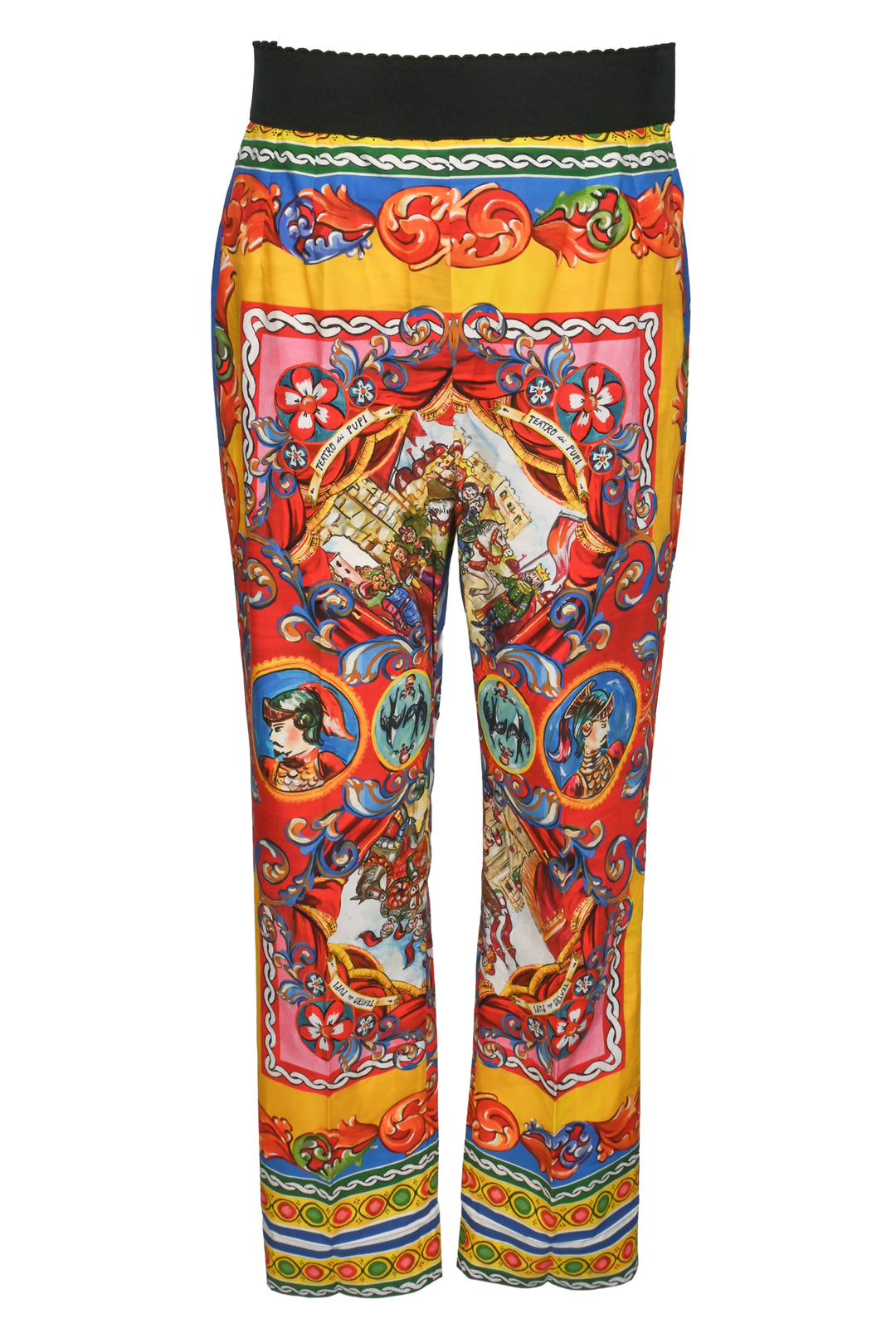 Dolce & Gabbana Size 42 Teatro Dei Pupi Pattern Pants