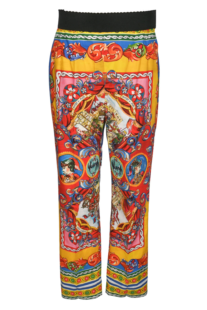 Dolce & Gabbana Size 42 Teatro Dei Pupi Pattern Pants