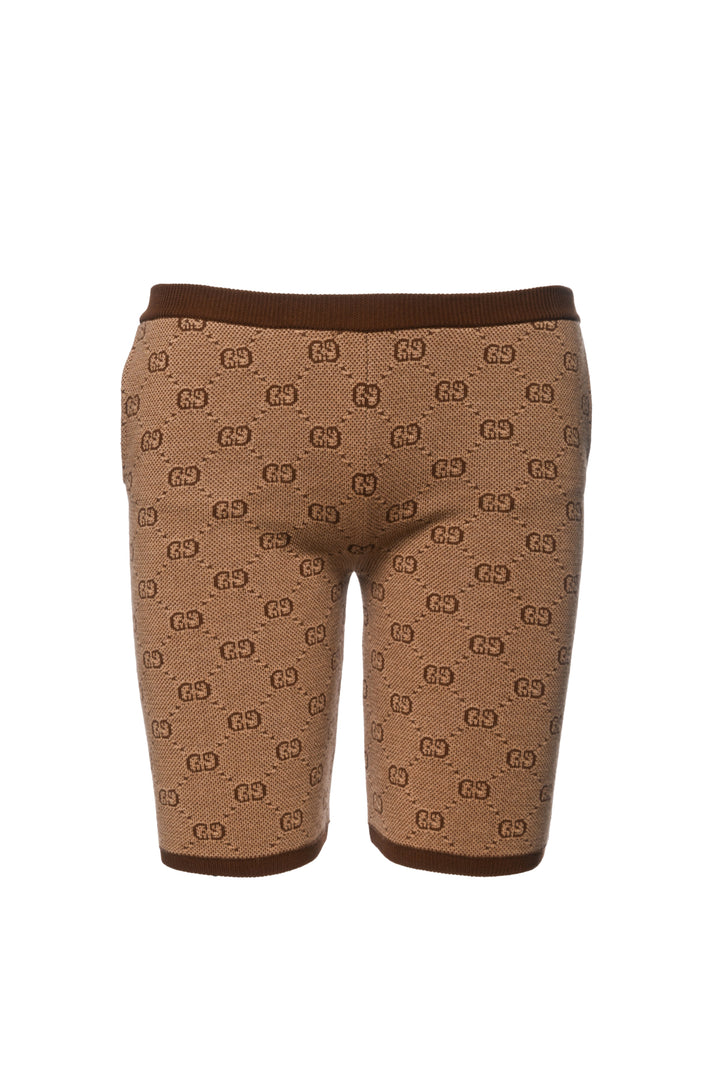 Gucci Size XXS/XS (Youth 10/12) All Over GG Knit Sweater & Short Set