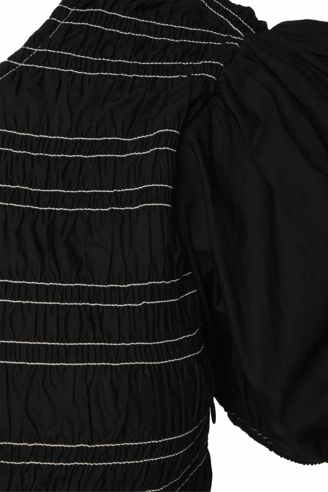 Ganni Size 38 Smocked Cotton Midi Dress