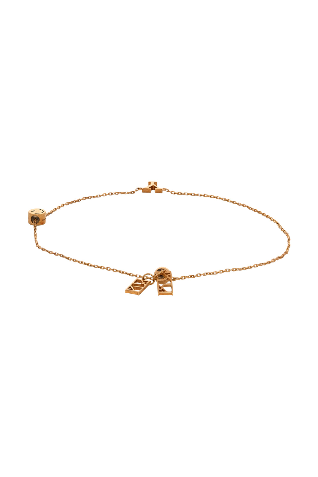 Kklue 18K Smiley Personalized Letter Bracelet