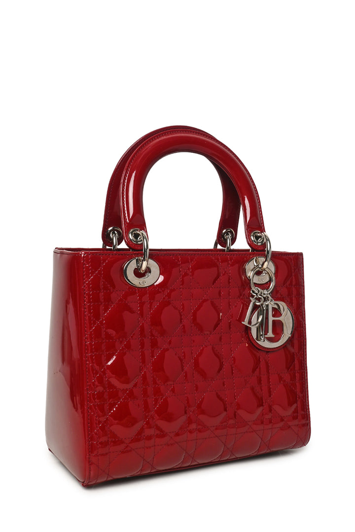 Dior 2014 Medium Patent Cannage Lady Dior Bag