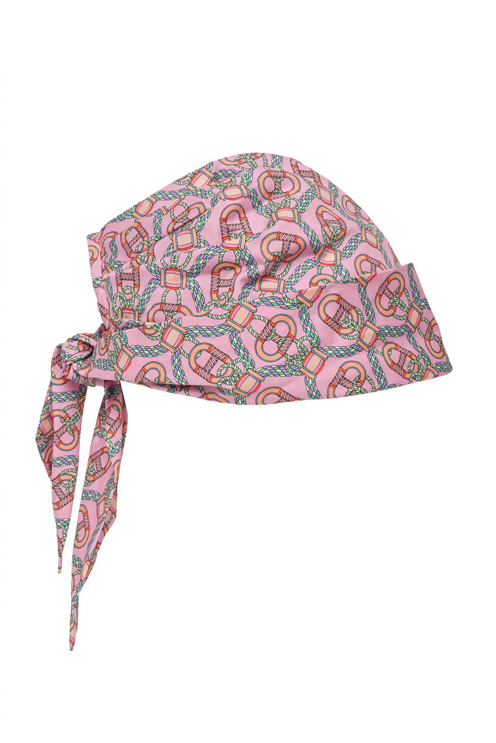 Hermes Size M Canoe H Print Cotton Head Wrap
