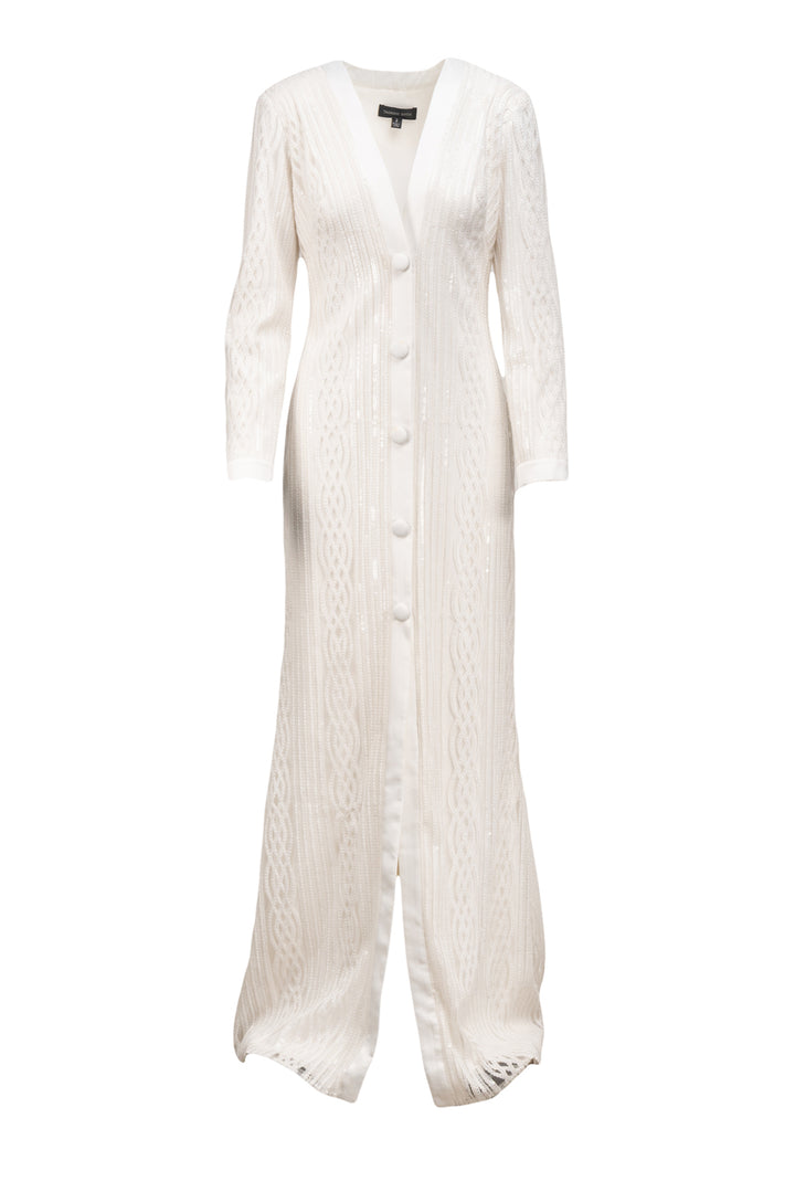 Tadashi Shoji Size 2 Sequin Button-Up Maxi Gown