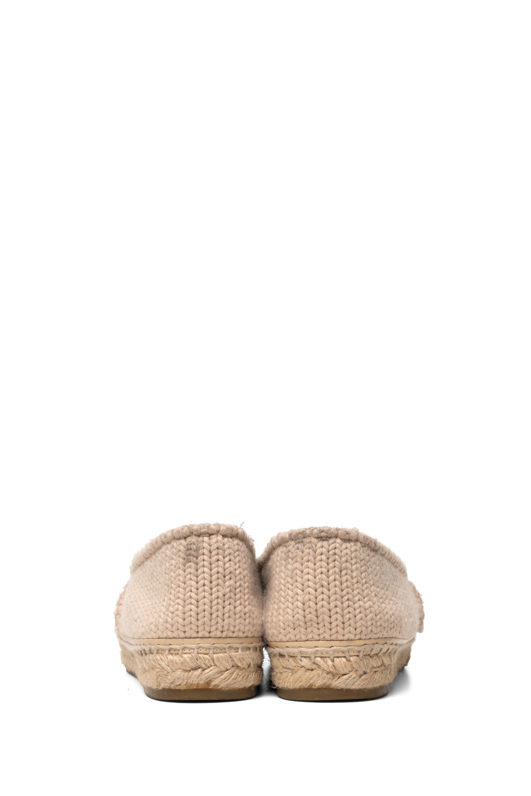 Chanel Size 40 Knitted Wool Lambskin Chain CC Espadrilles