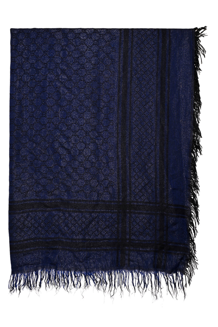 Gucci Sparkle Monogram Fringe Scarf
