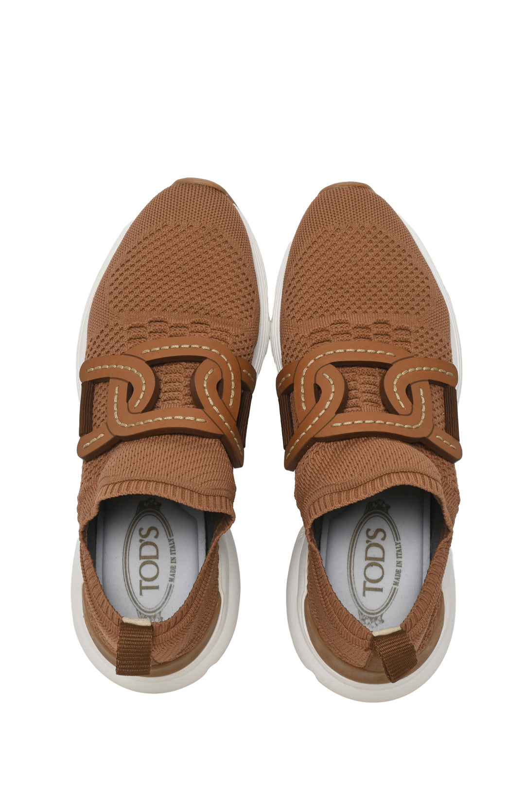 Tod's Size 37 Kate Leather Trim Knit Sneaker