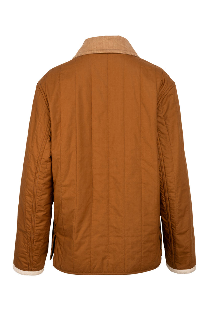 Lanvin Size 48 Reversible Quilted Cotton Shirt Jacket