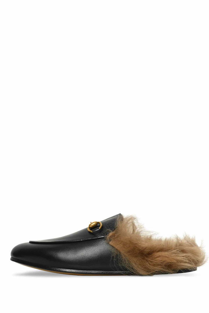 Gucci Size 35.5 Princetown Genuine Shearling Loafer Mules