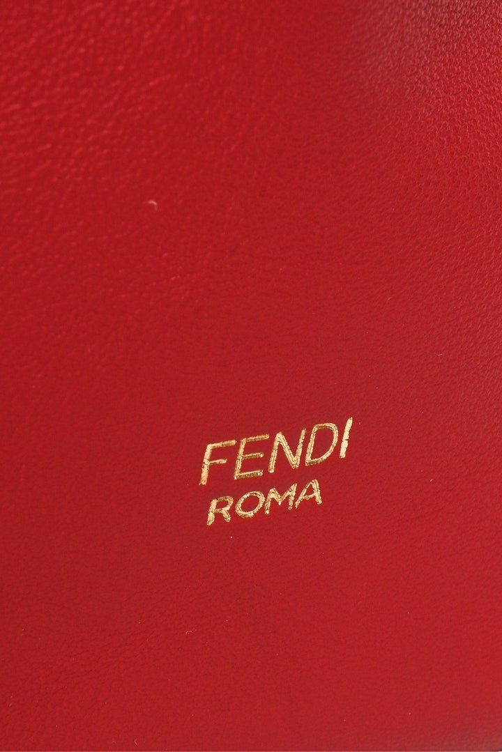 Fendi Red Leather Mon Tresor Bucket Bag