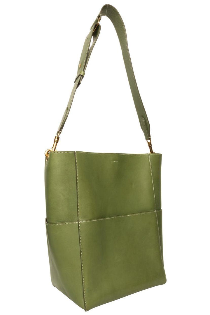 Celine Medium Leather Seau Sangle Bucket Tote Bag