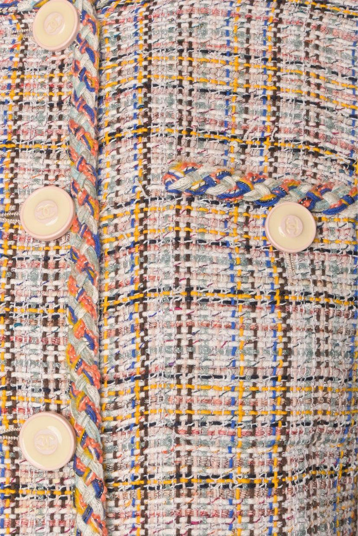 Chanel Size 36 2018 Multi-colour Tweed & Fringe Jacket
