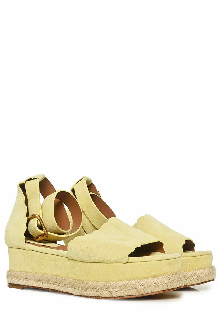 Chloe Size 36 Suede Lauren Espadrille Sandals