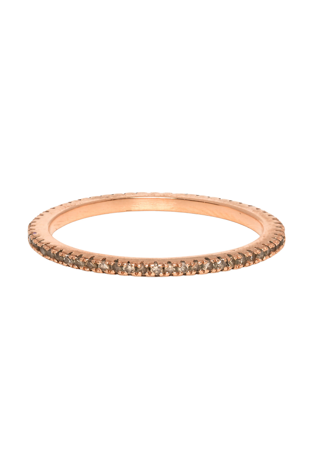 14K Rose Gold Natural Diamond Size 8 Ring