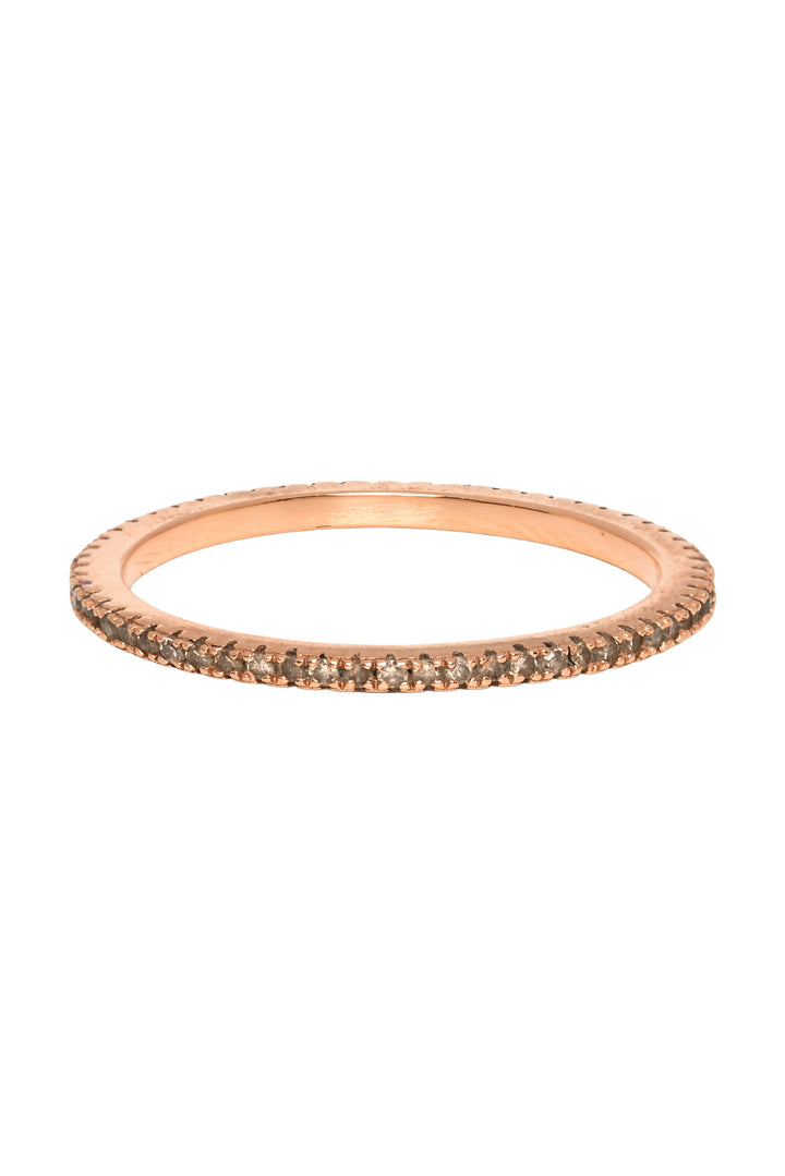 14K Rose Gold Natural Diamond Size 8 Ring
