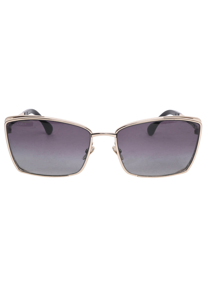 Chanel Metal Logo Square Sunglasses