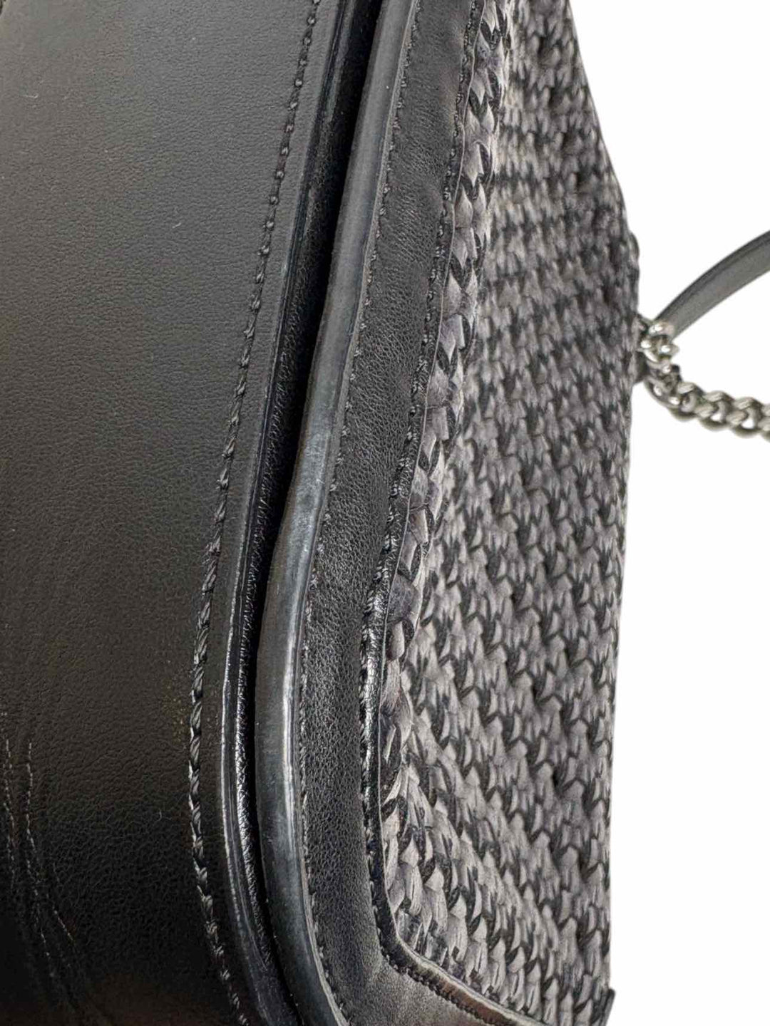 Stella Mccartney Woven Faux Leather Falabella Box Shoulder Purse