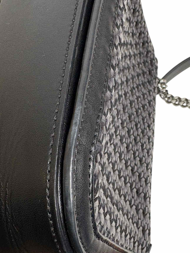 Stella Mccartney Woven Faux Leather Falabella Box Shoulder Purse