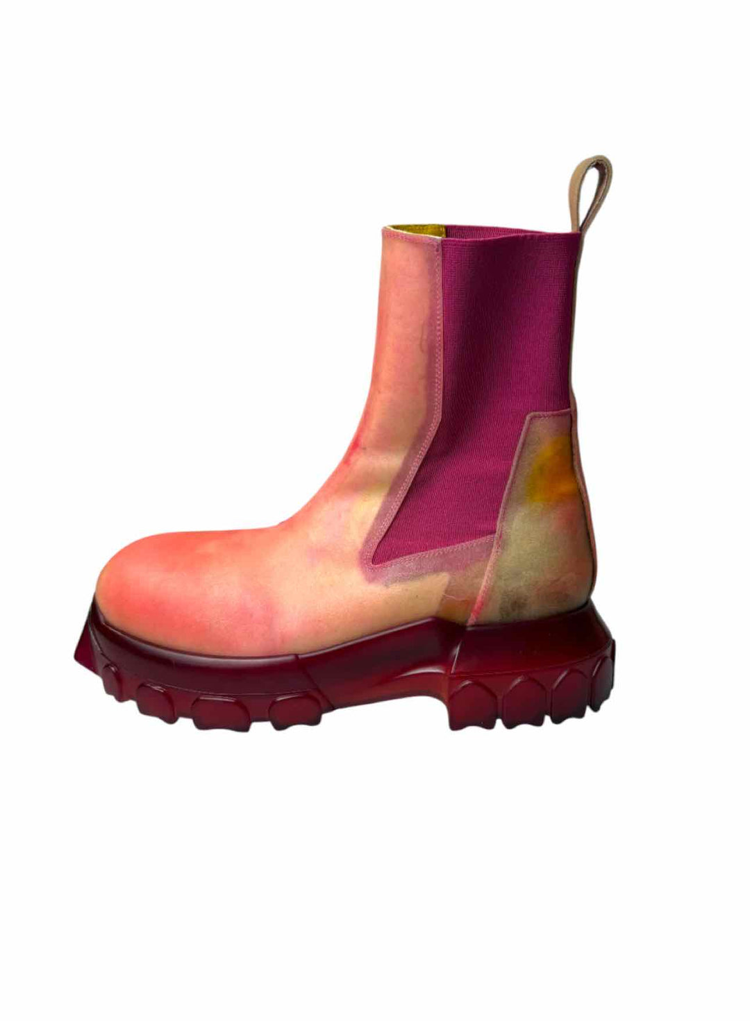 Rick Owens Beatle Bozo Tractor Transparent Leather Ankle Boots