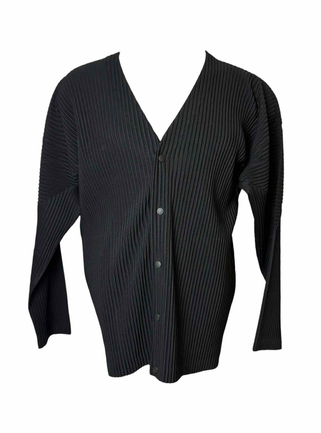 Issey Miyake Homme Plisse Size 4 Men's Pleated Poly Cardigan