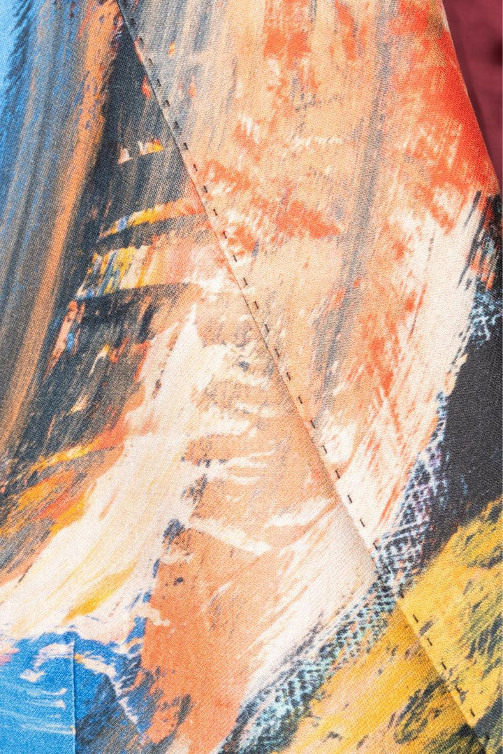 Alexander Mcqueen Size 42 Men's Painters Canvas Print Single Breasted Blazer