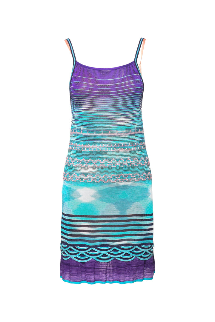 Missoni Size XS Embroidered & Striped Knit Dress