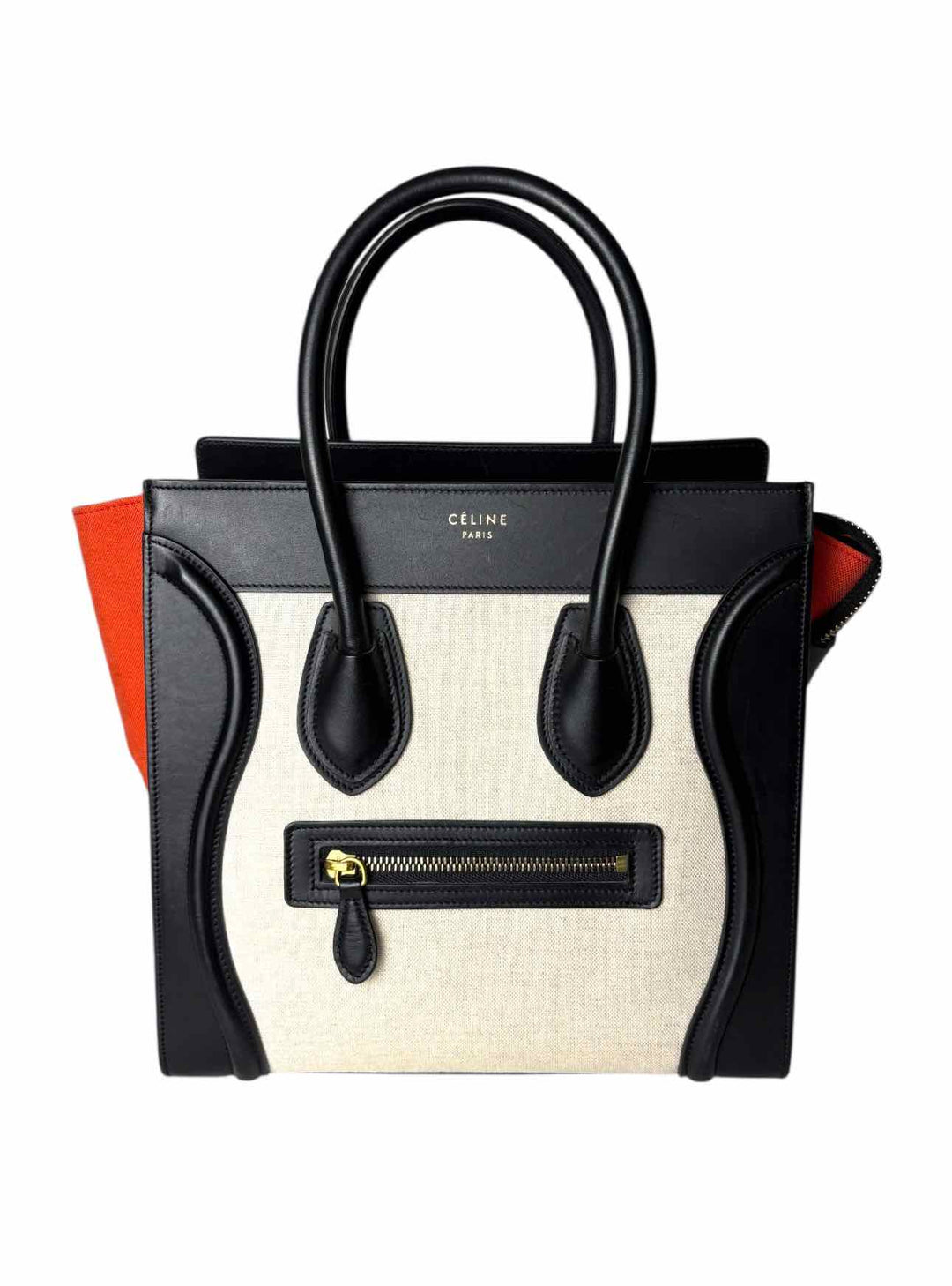 Celine 2014 Tri-Colour Micro Luggage Tote