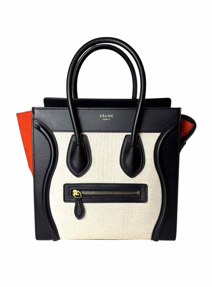 Celine 2014 Tri-Colour Micro Luggage Tote