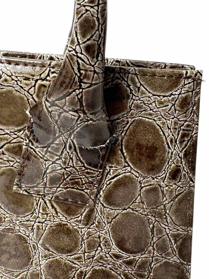 D&G Vintage Croc Embossed Patent Tote Purse