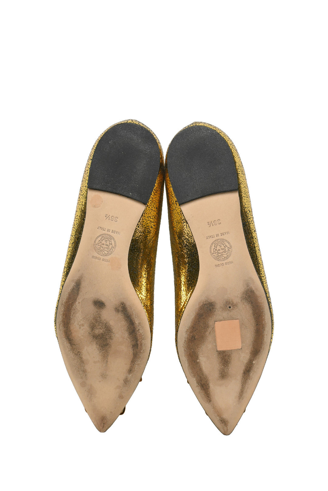 Versace Size 36.5 Medusa Tribute Ballerina Flats