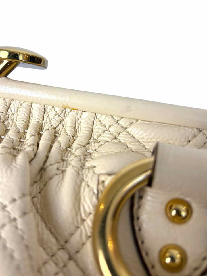 Marc Jacobs Original Quilted Leather Stam Bag w/Kiss-Lock Purse