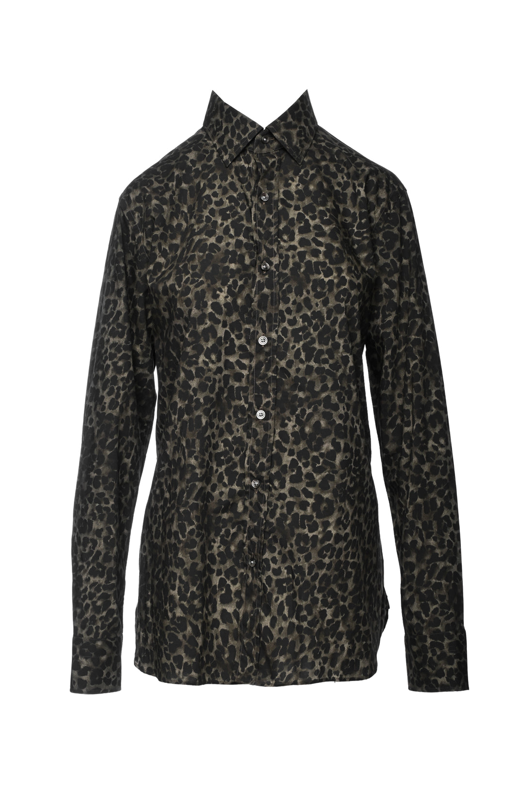 Tom Ford Size L Men's Leopard Shirt Long Sleeve