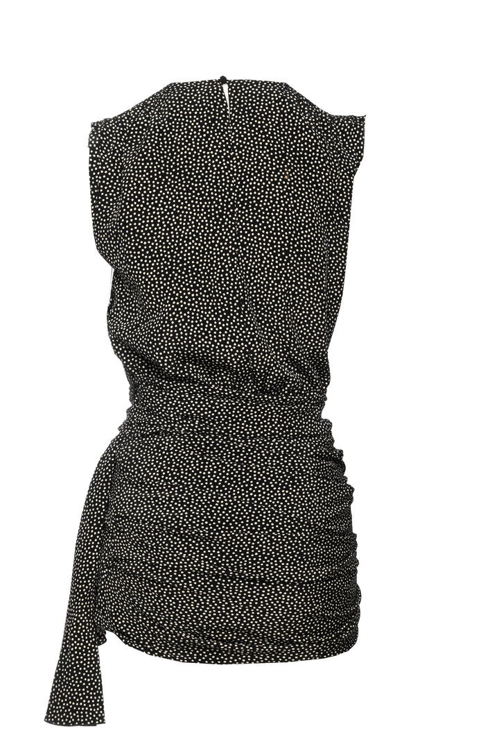 Saint Laurent Size 36 2017 Silk Polka Dot Mini Dress