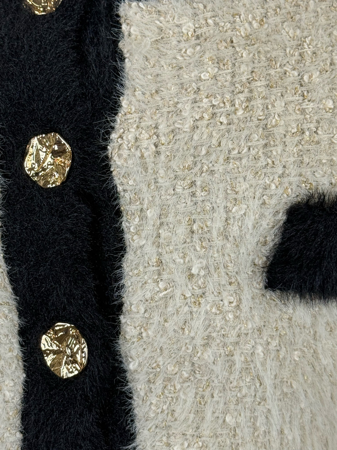 Nina Ricci Size S Boucle Fuzzy Cardigan