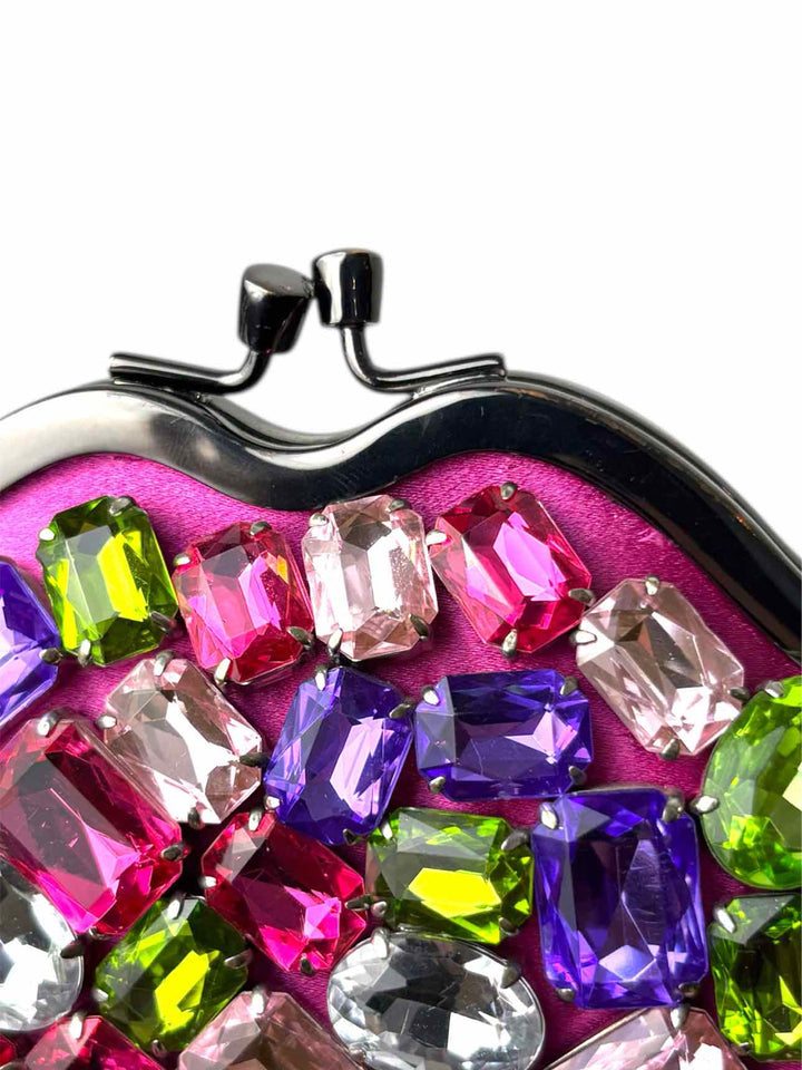 Philip Treacy Crystal Beaded Satin Clutch