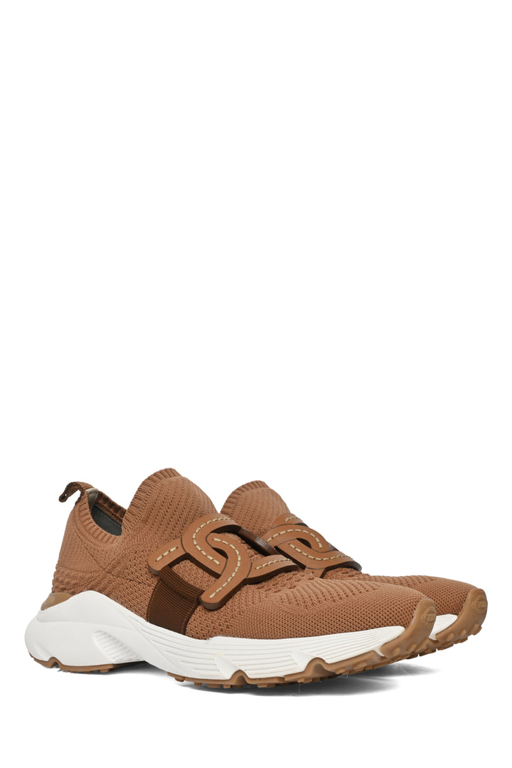 Tod's Size 37 Kate Leather Trim Knit Sneaker