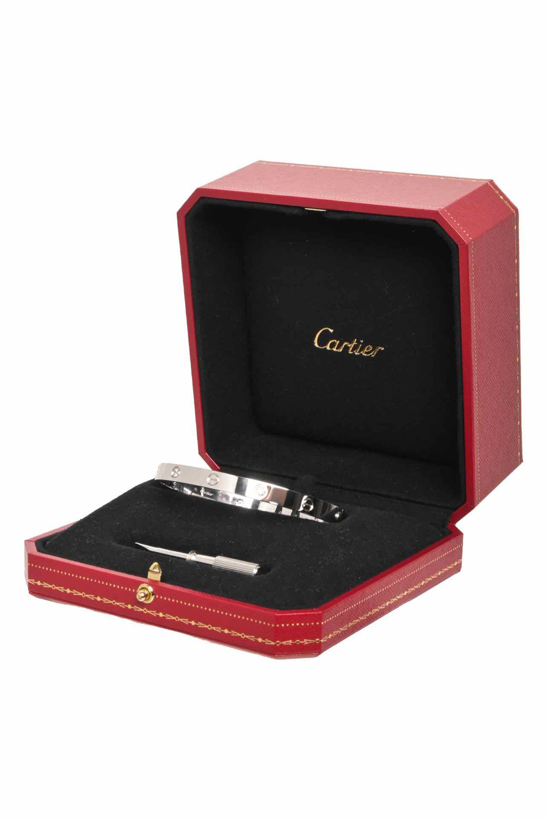 Cartier 18K White Gold 4 Diamond Classic Model Love Bracelet