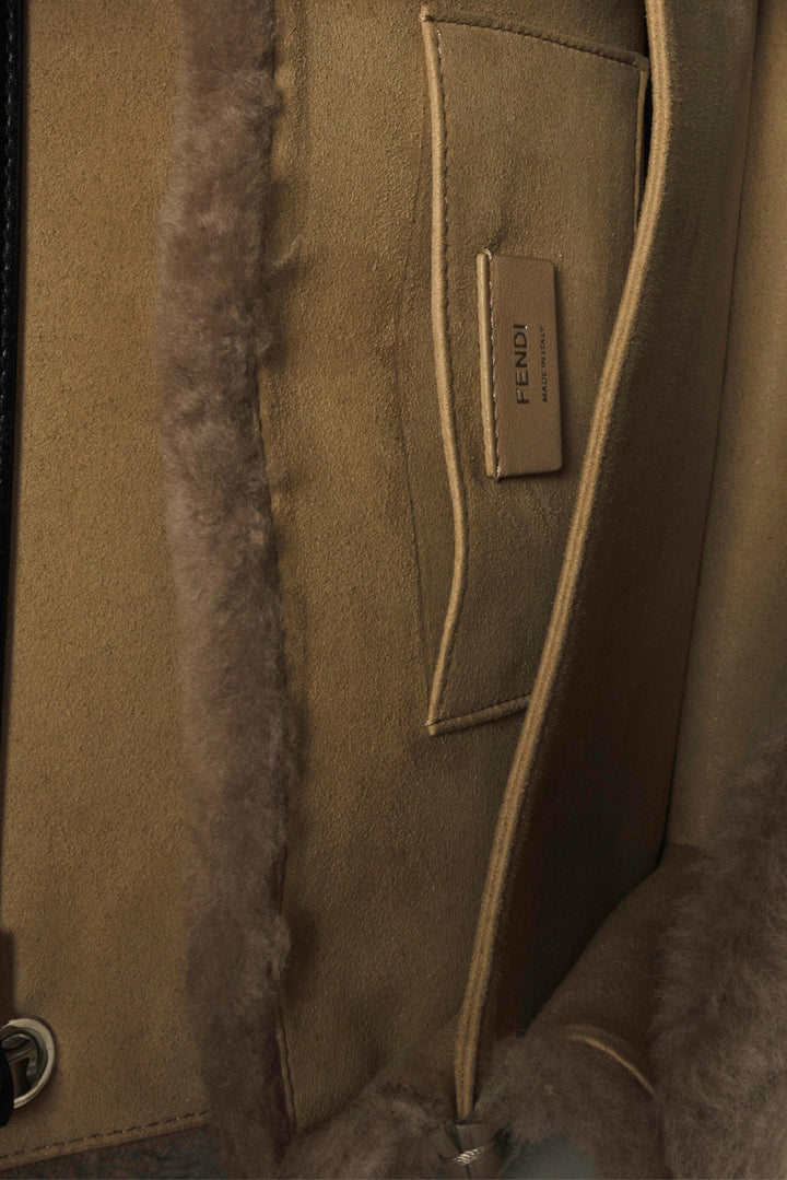 Fendi Shearling Medium Forever Fendi Kan I Shoulder Bag