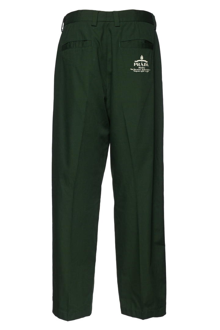 Prada Size 32 Men's 2024 Pleated Logo Pants