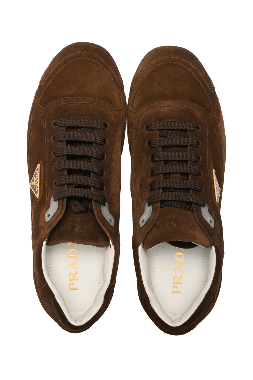 Prada Size 11 Men's Faded Suede Low Top Sneakers