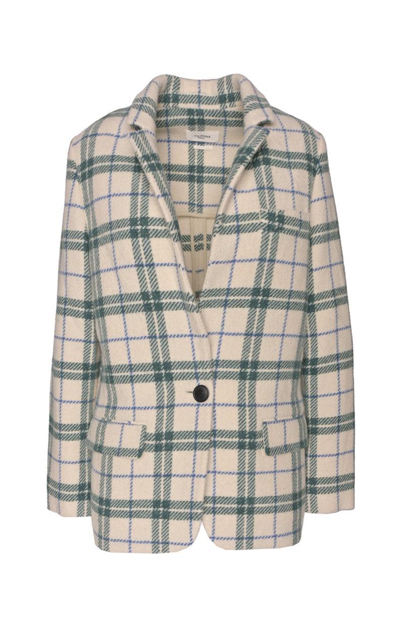 Isabel Marant Etoile Size 36 Charly Check Patterned Wool Blazer