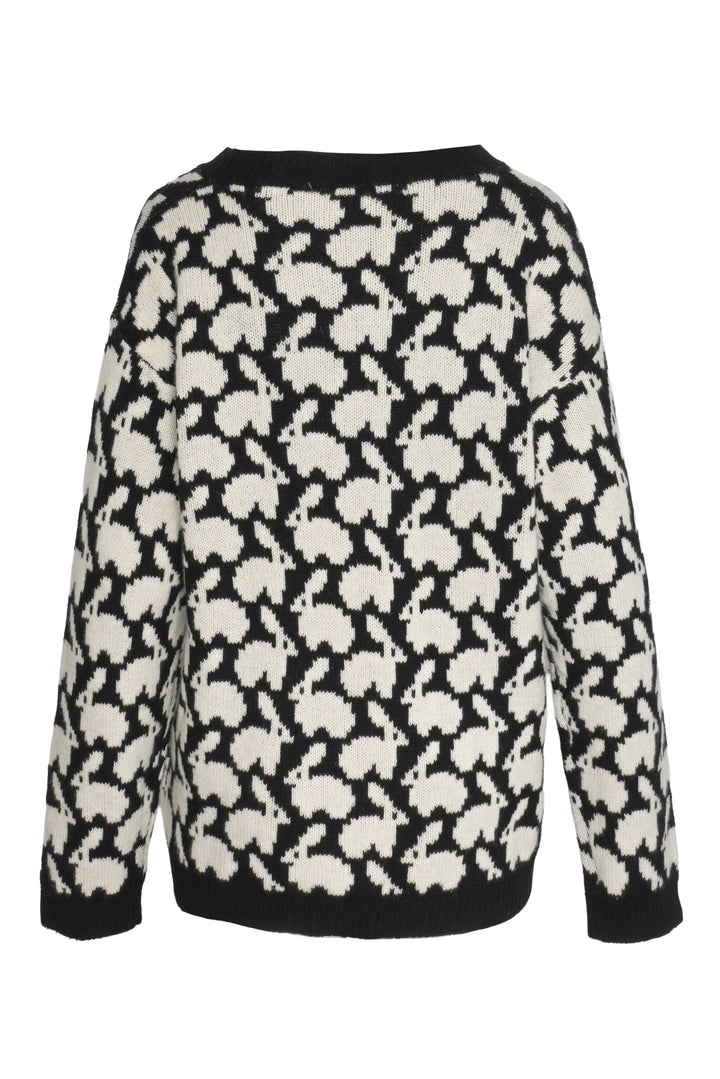 Moncler Grenoble Size L Rabbit Intarsia Knit Sweater