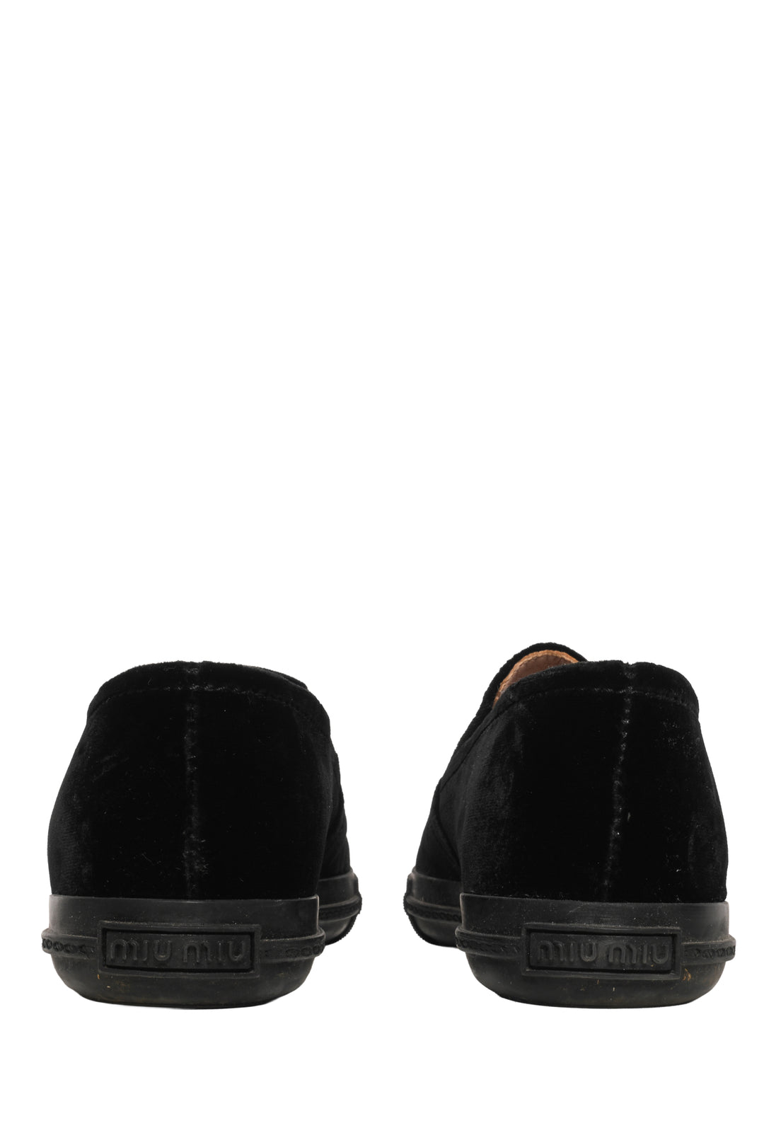Miu Miu Size 36 Velvet Crystal Embellished Toe Cap Slip On Sneaker