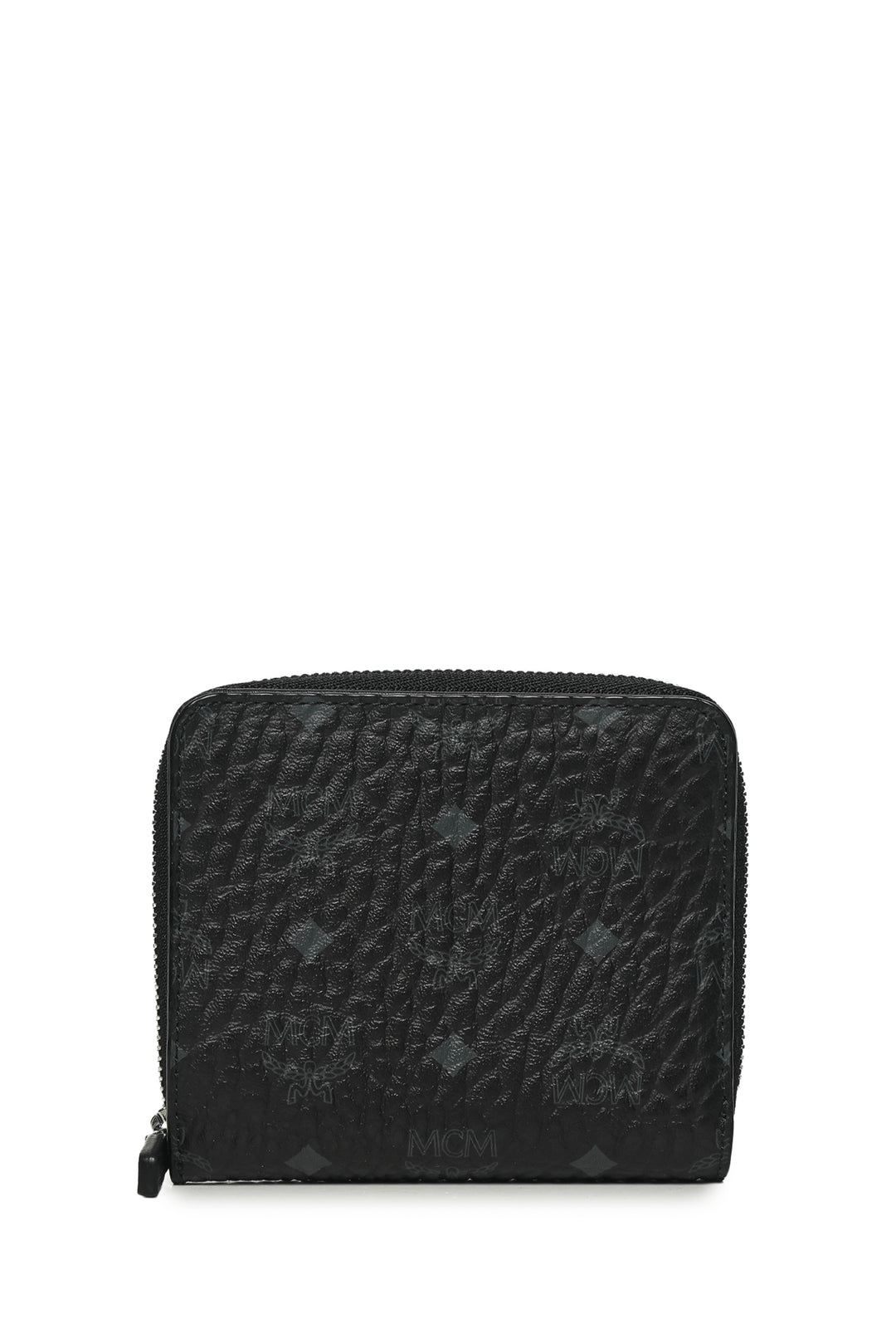 MCM Visetos Coated Canvas & Nappa Leather Compact Wallet