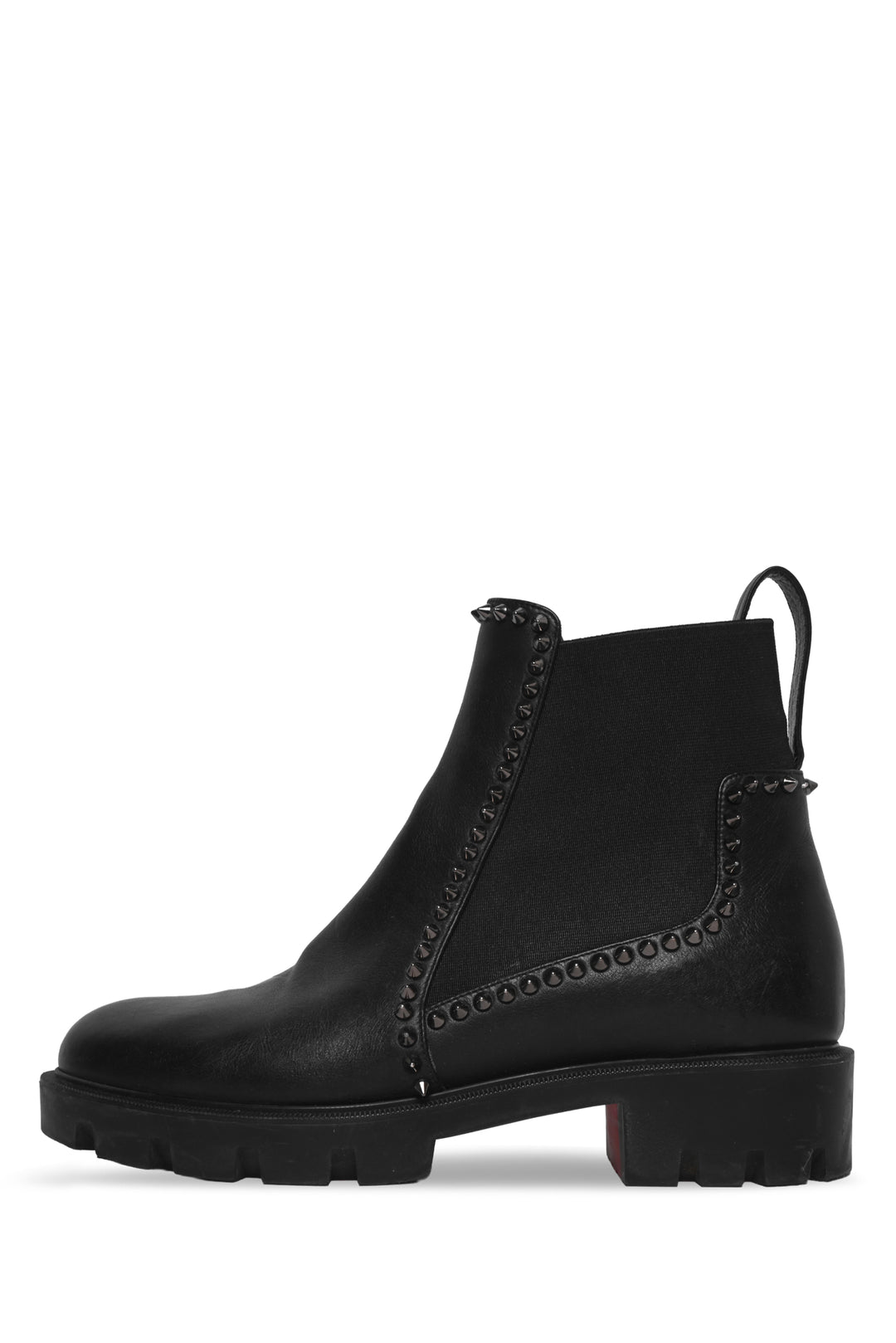 Christian Louboutin Size 39 Out Lina Spike Leather Ankle Boots