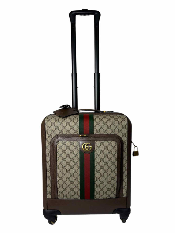 Gucci GG Supreme Web Carry On Rolling Travel Bag Luggage