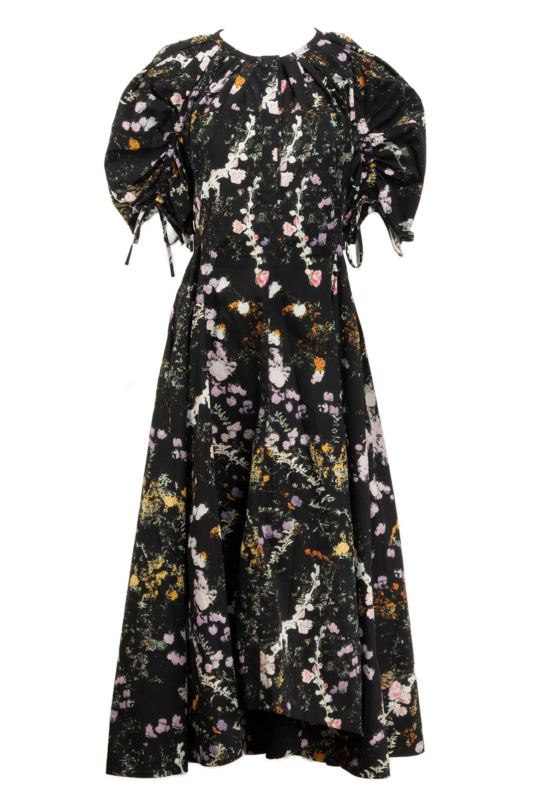 3.1 Phillip Lim Size 8 Puff Sleeve Shirred Midi Floral Print Dress