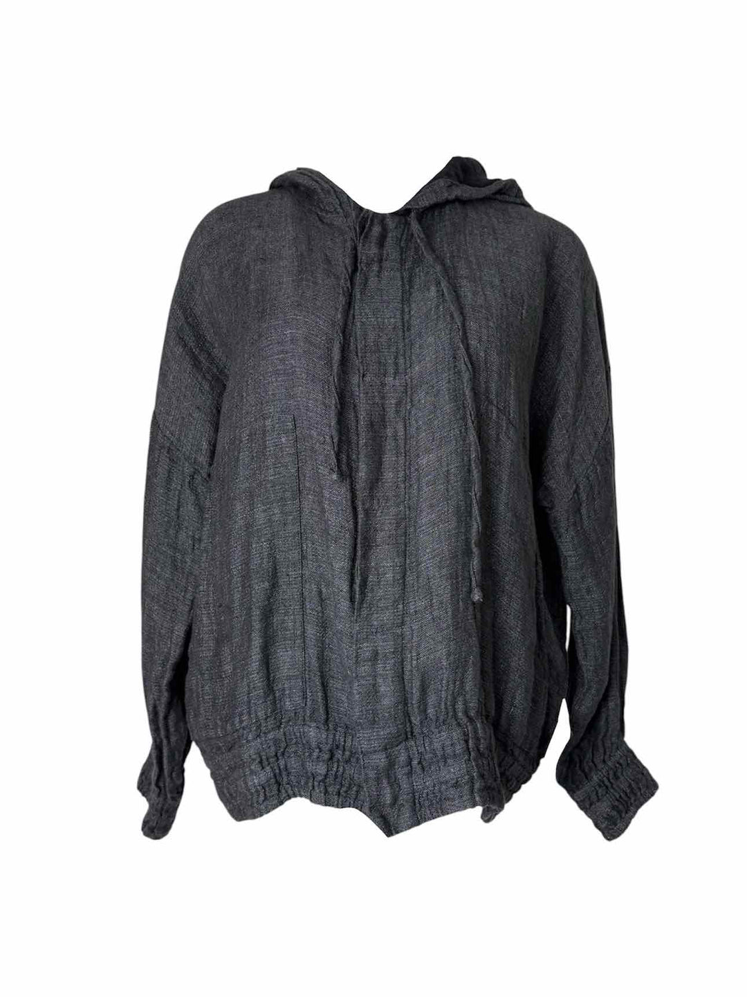Eskandar Size 1 Linen Blend Hooded Jacket