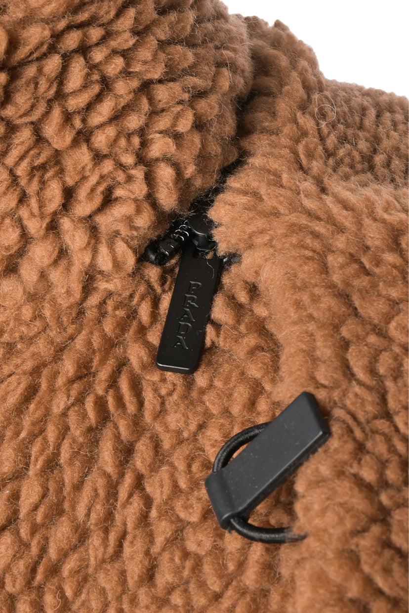Prada Size L Double Fleece & Recycled Technical Fabric Jacket