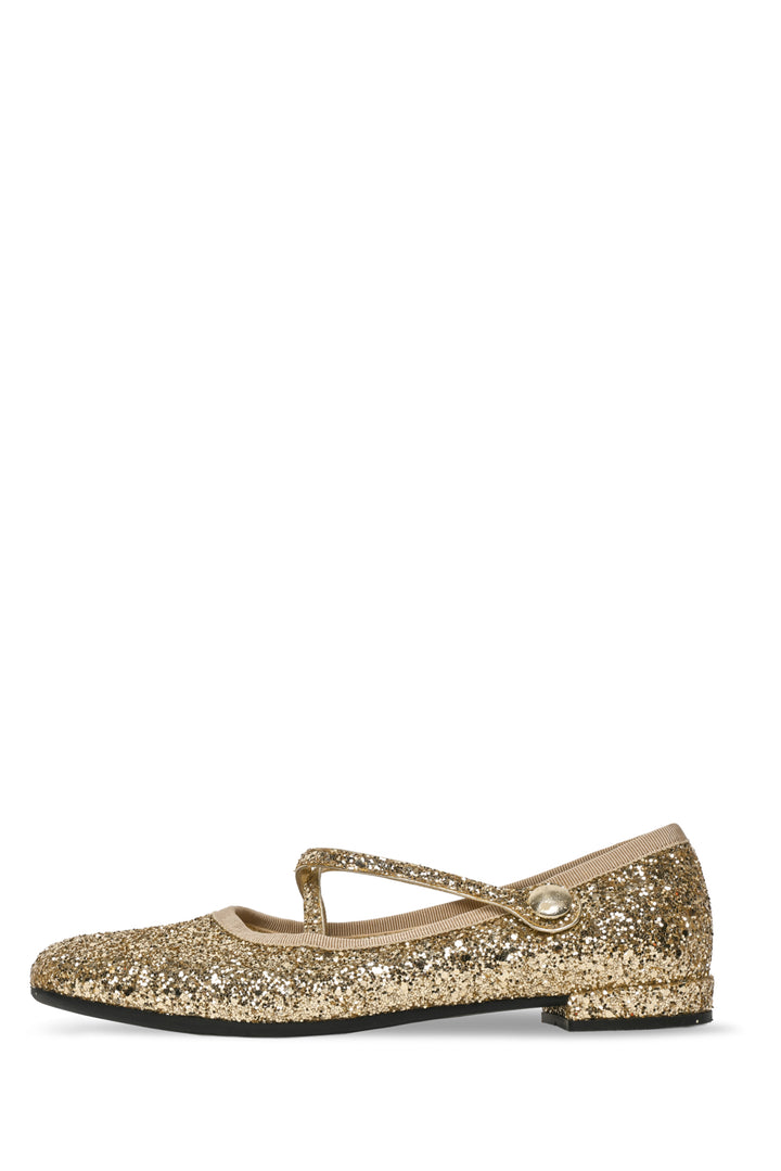 Miu Miu Size 37.5 Glittered Mary Jane Flats